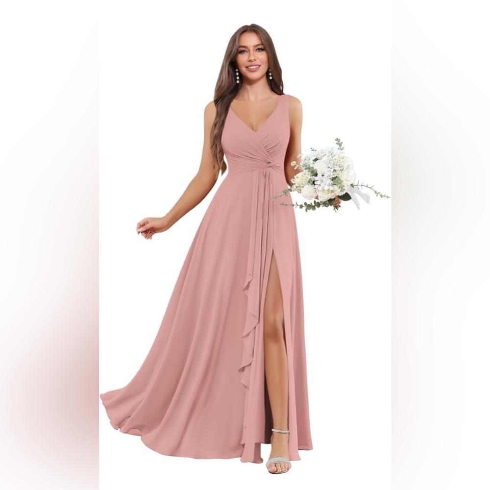 Elegant Pink Evening Gown